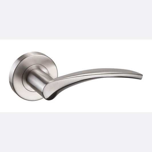 Corvus Satin Chrome Lever On Rose Door Handle Pack