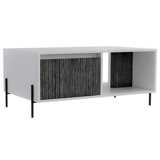 Core Dallas Coffee Table White Carbon Grey Oak