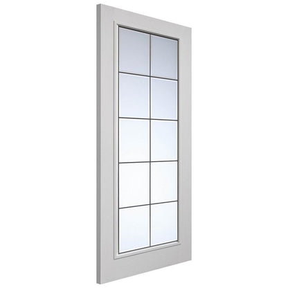 Internal White Primed Decima 10l Clear Glazed Door