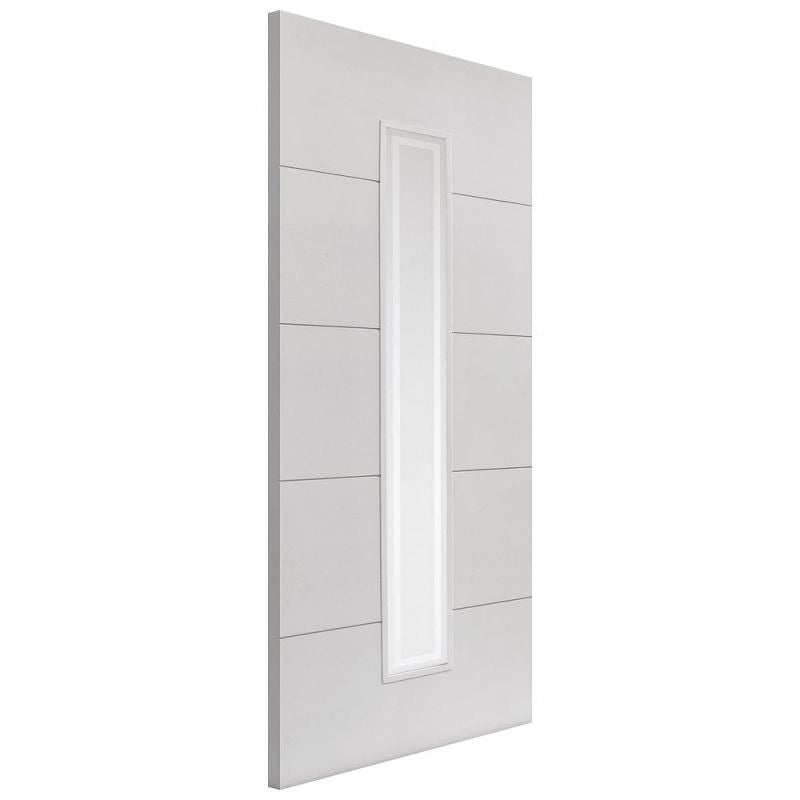 Internal White Primed Dominion Clear Glazed Fire Door