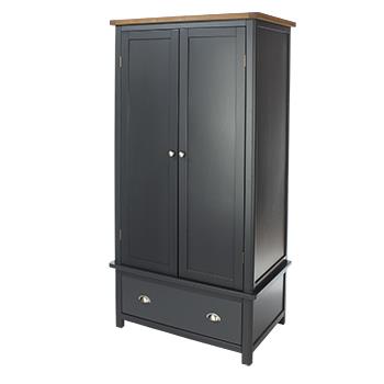 Core Dunkeld 2 Door 1 Drawer Wardrobe Midnight Blue