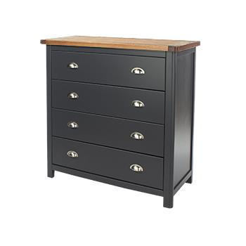 Core Dunkeld Midnight Blue 4 Drawer Chest Of Drawers