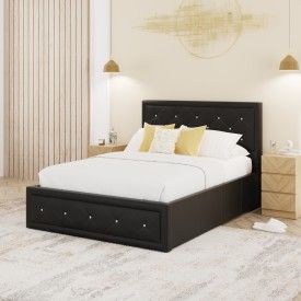 Hollywood Ottoman Bed 135cm Black