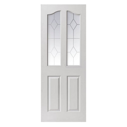 Internal White Primed Edwardian 2 Light Glazed Door