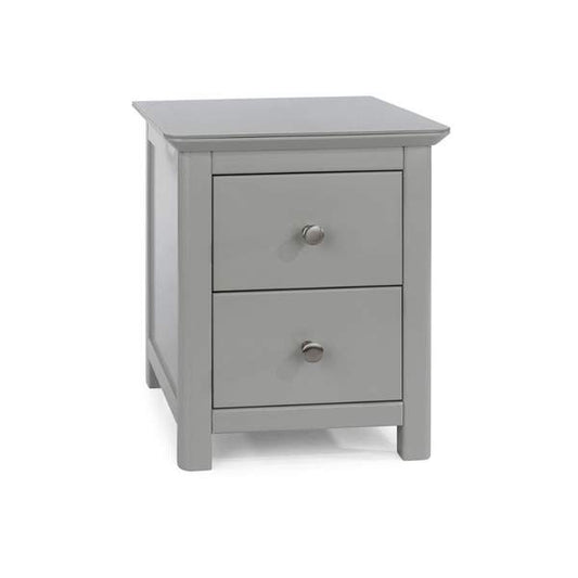 Elgin 2 Drawer Bedside Cabinet Grey Painted