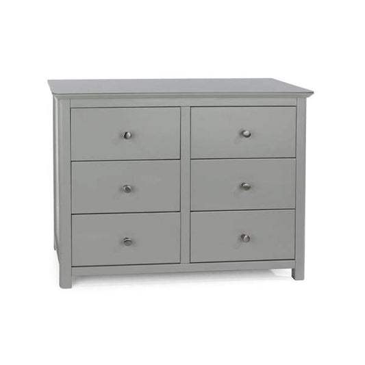 Elgin 3+3 Drawer Wide Chest Grey Painted