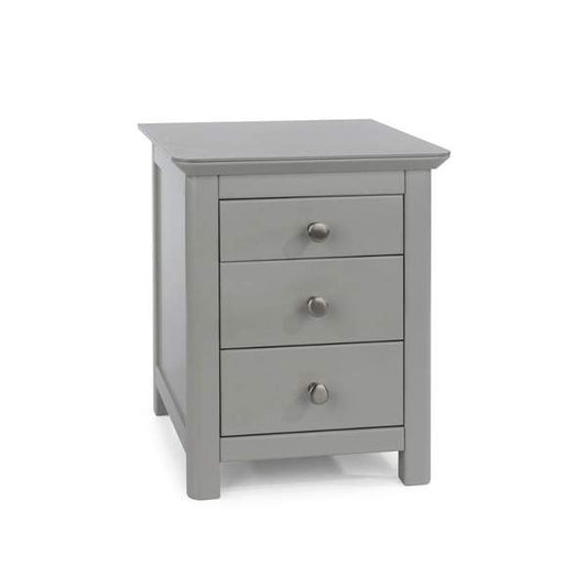 Elgin 3 Drawer Bedside Cabinet Grey Painted