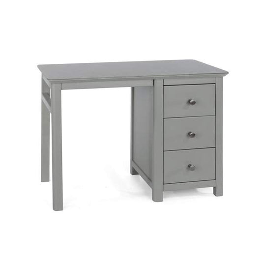 Elgin Single Pedestal Dressing Table Grey Painted