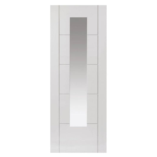 JB Kind Internal White Emral Clear Glazed Door