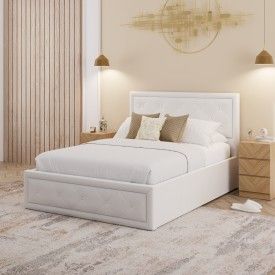 Hollywood Ottoman Bed 135cm White