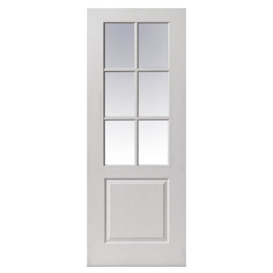 Internal White Primed Faro Clear Glazed Door