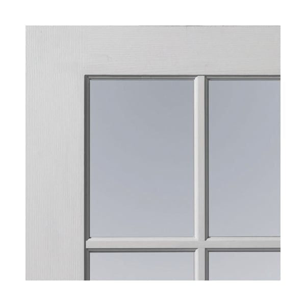 Internal White Primed Faro Clear Glazed Door