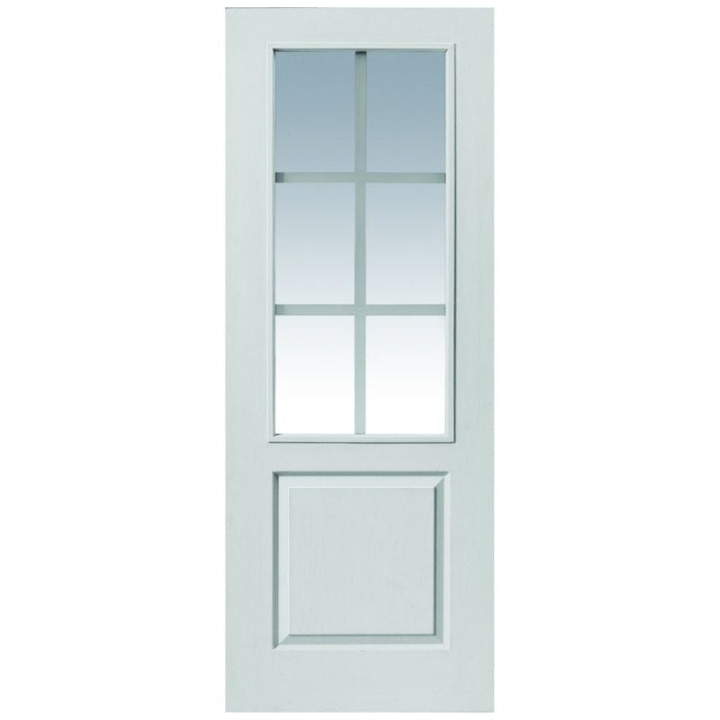 Internal White Primed Faro Clear Glazed Fire Door