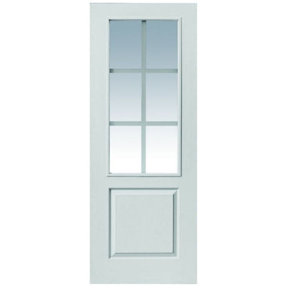 Internal White Primed Faro Clear Glazed Fire Door