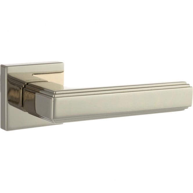 Forme Alila Lever On Square Rose Pair Of Door Handles In Polished Nickel