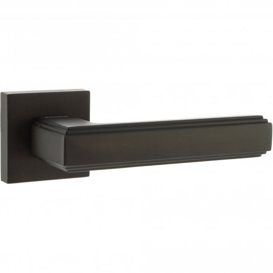 Forme Alila Lever On Square Rose Pair Of Door Handles In Urban Dark Bronze