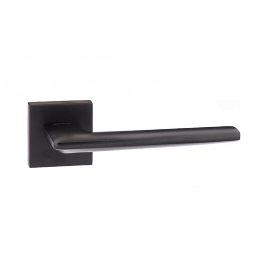 Forme Boston Lever On Square Rose Pair Of Door Handles In Matt Black