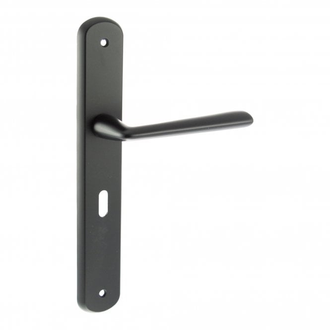 Forme Brigitte Lever On Key Backplate Pair Of Door Handles In Matt Black