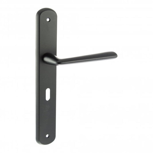 Forme Brigitte Lever On Key Backplate Pair Of Door Handles In Matt Black