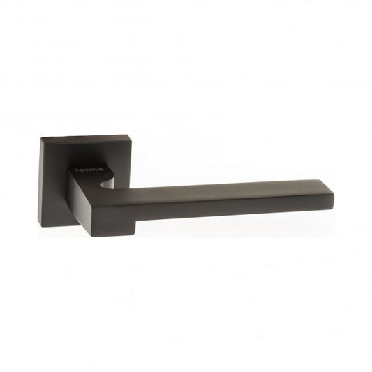 Forme Ginevra Lever On Square Rose Pair Of Door Handles In Matt Black