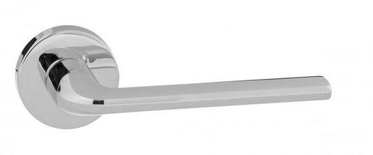 Forme Milly Lever On Round Rose Pair Of Door Handles In Polished Chrome