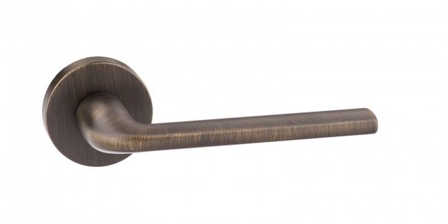 Forme Milly Lever On Round Rose Pair Of Door Handles In Urban Bronze