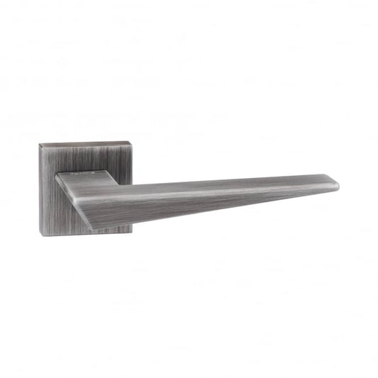 Forme Naxos Lever On Square Rose Pair Of Door Handles In Urban Graphite