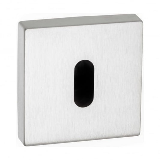 Forme Pair Of Key Escutcheon On Square Rose In Polished Chrome