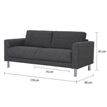 Cleveland 2 Seater Sofa in Nova Anthracite