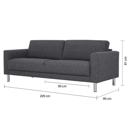 Cleveland 3 Seater Sofa in Nova Anthracite