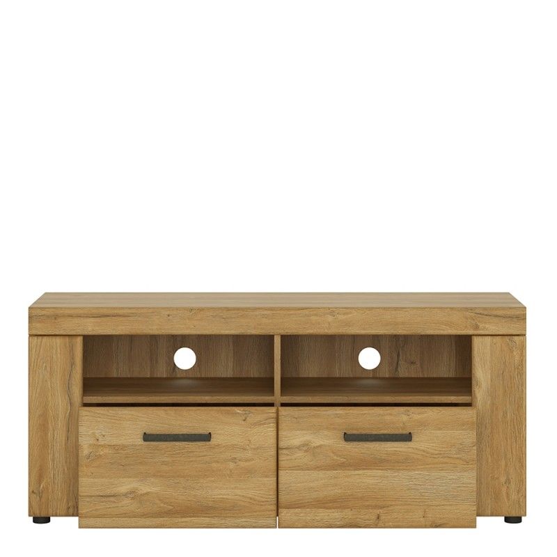 Cortina 2 drawer TV cabinet in Grandson Oak