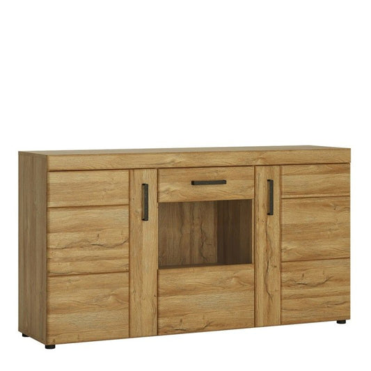 Cortina 3 door glazed sideboard in Grandson Oak