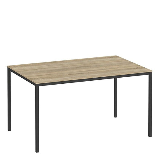 FTG Family Dining Table 140cm Oak Table Top with Black Legs