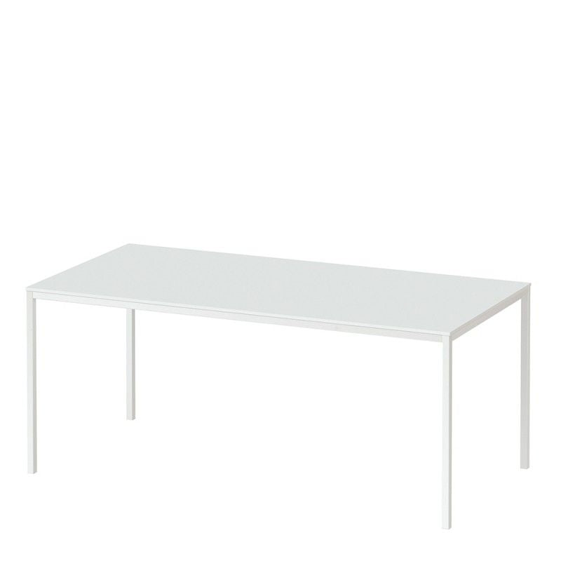 FTG Family Dining Table 140cm White Table Top with White Legs