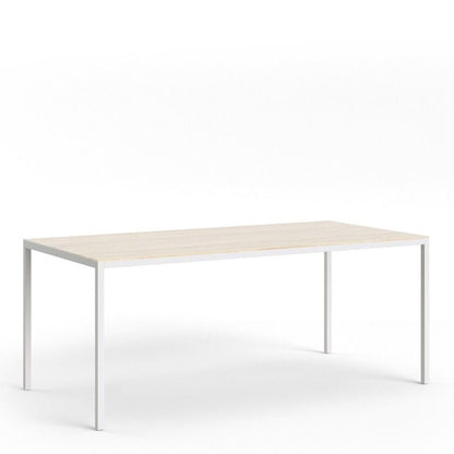 FTG Family Dining Table 180cm Oak Table Top with White Legs