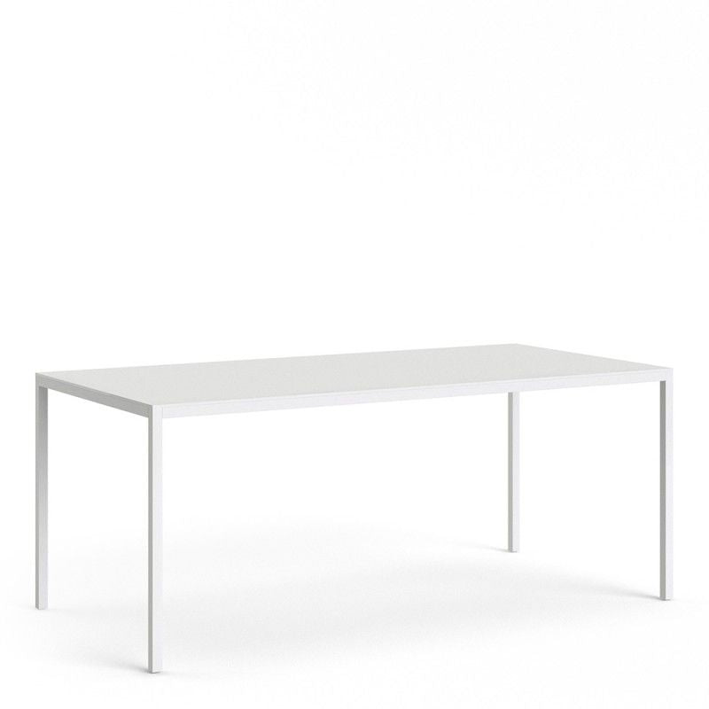 FTG Family Dining Table 180cm White Table Top with White Legs