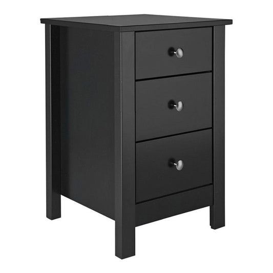 FTG Florence 3 drawer bedside in Black