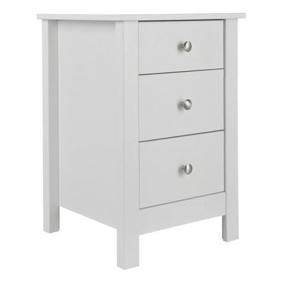 FTG Florence 3 drawer bedside in White