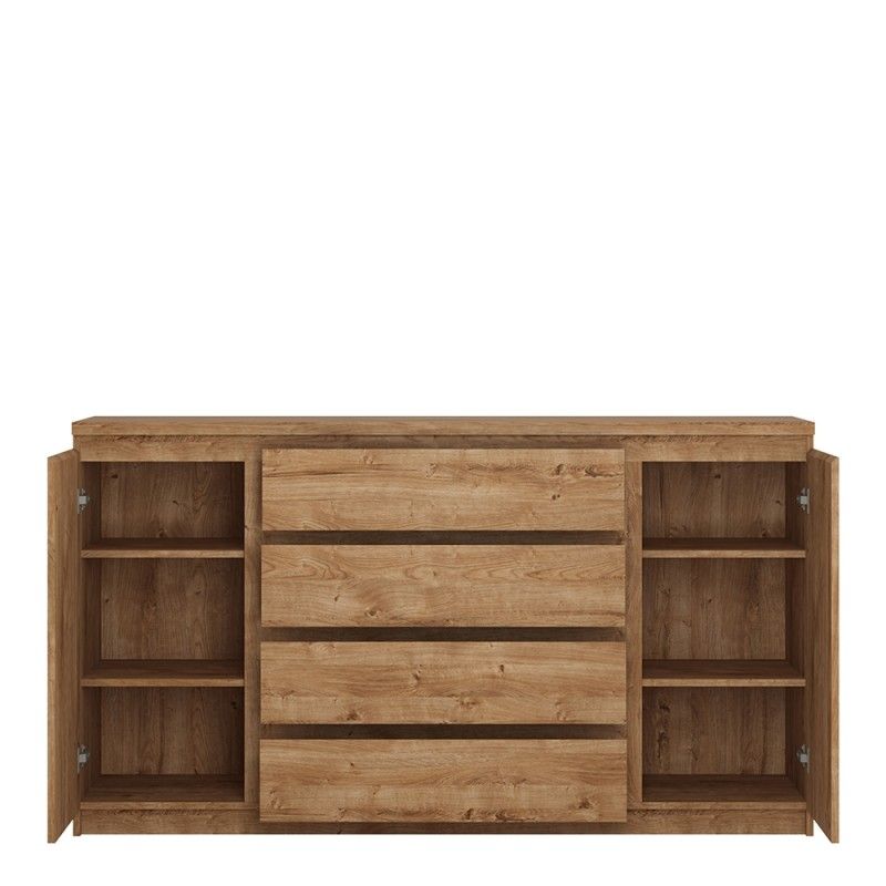 FTG Fribo 2 Door 4 Drawer Wide Sideboard in Oak