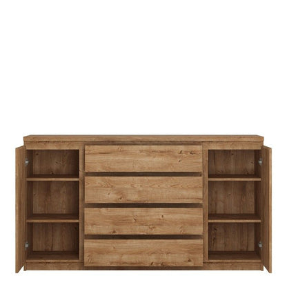 FTG Fribo 2 Door 4 Drawer Wide Sideboard in Oak