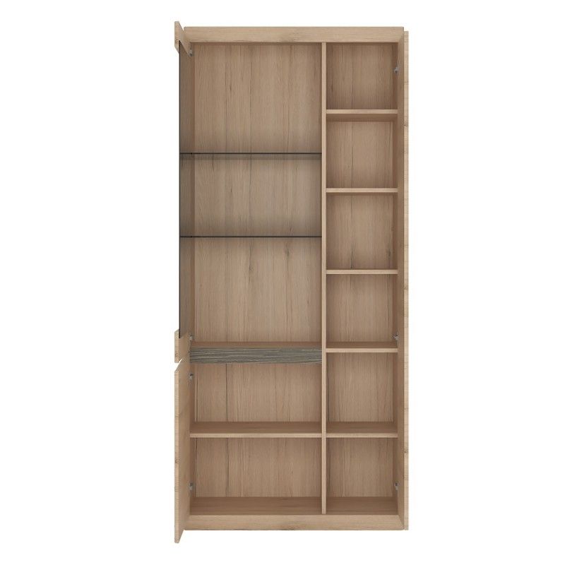 FTG Kensington Tall 3 door display cabinet in Oak