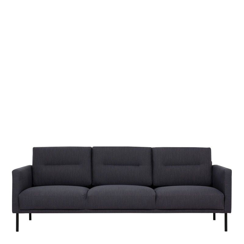 FTG Larvik 3 Seater Sofa - Antracit, Black Legs