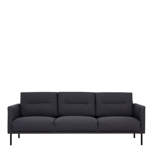 FTG Larvik 3 Seater Sofa - Antracit, Black Legs