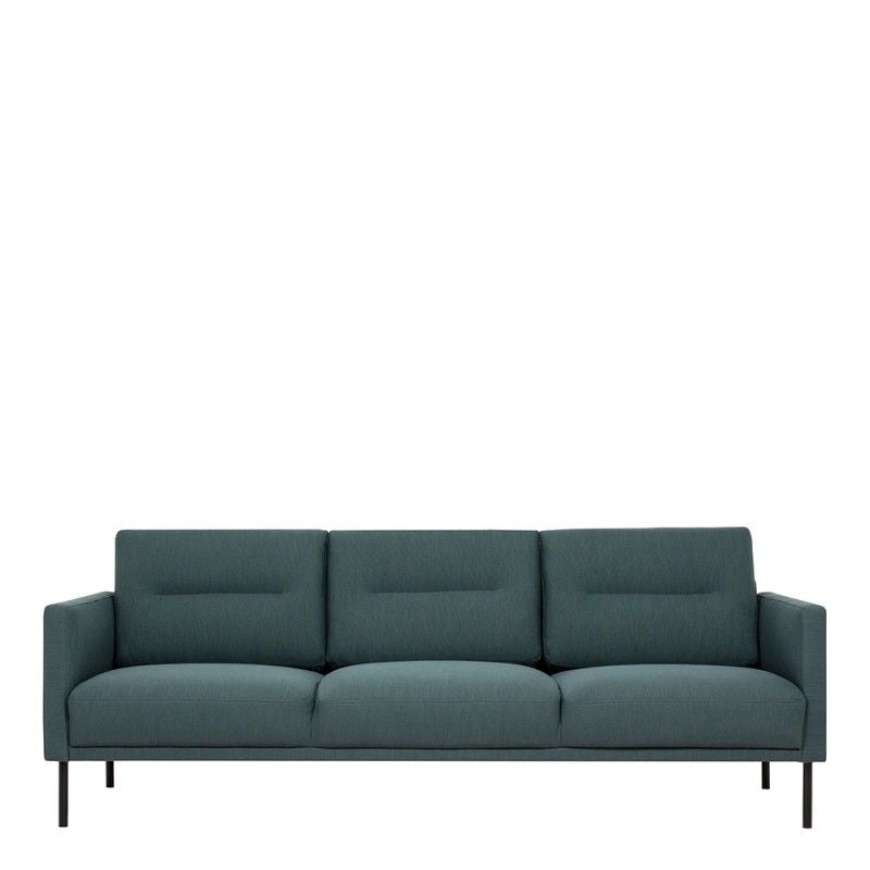 FTG Larvik 3 Seater Sofa - Dark Green, Black Legs