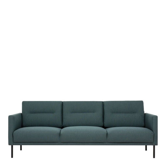 FTG Larvik 3 Seater Sofa - Dark Green, Black Legs