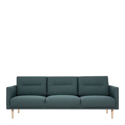 FTG Larvik 3 Seater Sofa - Dark Green, Oak Legs