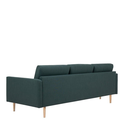 FTG Larvik 3 Seater Sofa - Dark Green, Oak Legs