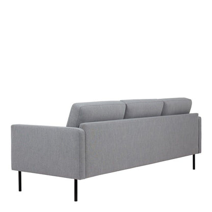 FTG Larvik 3 Seater Sofa - Grey, Black Legs