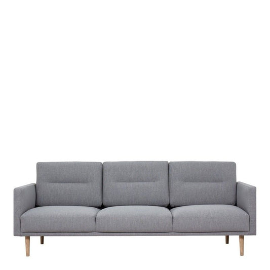 FTG Larvik 3 Seater Sofa - Grey, Oak Legs