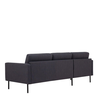 FTG Larvik Chaiselongue Sofa (LH) - Antracit , Black Legs